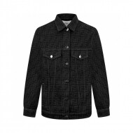 펜디 FENDI 올오버 FF 데님 재킷 코트