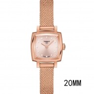 Tissot 티쏘 러블리 스퀘어 다이아몬드 로즈 다이얼 여성용 시계 T058.109.33.456.00
