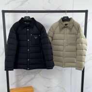 프라다 리나일론 셔츠 패딩 점퍼