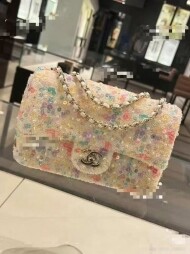 샤넬 CHANEL CF 모던 스팽글 체인 숄더 크로스백