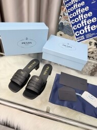 프라다 PRADA 패션 야상 힐 여성 일자 슬리퍼