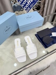 프라다 PRADA 패션 야상 힐 여성 일자 슬리퍼