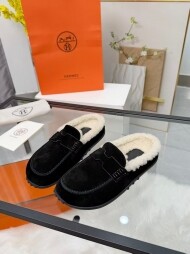 에르메스 Hermès 캐주얼 컴포트 심플 여성 로퍼 슬리퍼