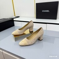 샤넬 CHANEL 심플 경전고전 여성 굵은 굽 힐