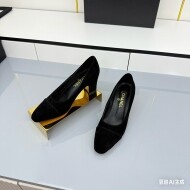 샤넬 CHANEL 심플 경전고전 여성 굵은 굽 힐