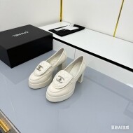 샤넬 CHANEL 클래식 로고 굵은 굽 여성 힐