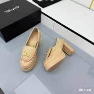 샤넬 CHANEL 클래식 로고 굵은 굽 여성 힐