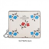 코치 여성 플로럴 프린트 스냅 월렛 꽃무늬 반지갑 CT981