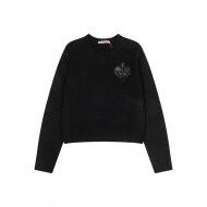 마르디 MARDI MERCREDI 하트 로고 브이넥 패션 여성 니트