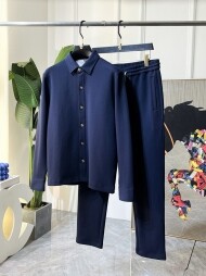 브루넬로 쿠치넬리 Brunello Cucinelli 클래식 모던 칼라 코트 긴바지 캐주얼 슈트