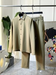 브루넬로 쿠치넬리 Brunello Cucinelli 클래식 모던 칼라 코트 긴바지 캐주얼 슈트