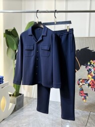 로로피아나 LORO PIANA 클래식 모던 칼라 코트 긴바지 캐주얼 슈트