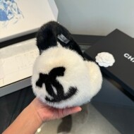 샤넬 CHANEL 더블 C로고 퍼 포근한 귀달이모자