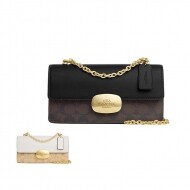 Coach 코치 엘리자 플랩 크로스바디 인 시그니쳐 캔버스 힙색 크로스백 CR528