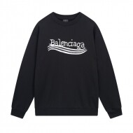 발렌시아가 BALENCIAGA 로고 트렌디 레트로 캐주얼 커플 크루넥 스웨트셔츠