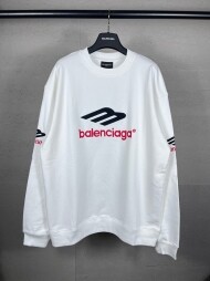 발렌시아가 BALENCIAGA 로고 트렌디 레트로 캐주얼 커플 크루넥 스웨트셔츠