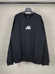발렌시아가 BALENCIAGA 로고 트렌디 레트로 캐주얼 커플 크루넥 스웨트셔츠