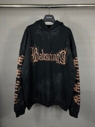 발렌시아가 BALENCIAGA 로고 트렌드 빈티지 캐주얼 커플 후드