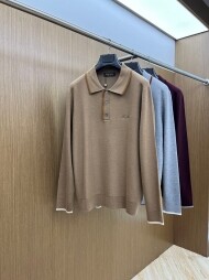 로로피아나 Loro Piana 빈티지 캐주얼 편안한 남성 폴로 니트