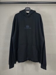 발렌시아가 BALENCIAGA 로고 자수 트렌드 빈티지 캐주얼 커플 후드
