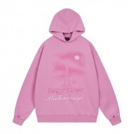 발렌시아가 BALENCIAGA 트렌디한 디자인 패턴 빈티지 후드티셔츠 남녀공용