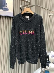셀린느 CELINE 로고 자수 트렌드 캐주얼 후드 니트