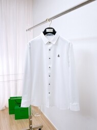 프라다 PRADA 심플 스몰 로고 캐주얼 남성 셔츠