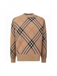 버버리 Burberry 빈티지 아가일 체크 남녀 라운드 니트