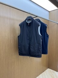 로로피아나 Loro Piana 심플 캐주얼 차이나 남녀 양면 점퍼 베스트