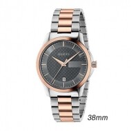 구찌 검판 메탈 콤비 시계 38MM YA126446