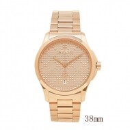 구찌 YA126482 G-타임리스 38mm 로즈 골드 스테인리스 스틸 쿼츠 시계