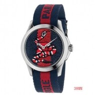 구찌 손목시계 YA126493 G타임 네이비 레드