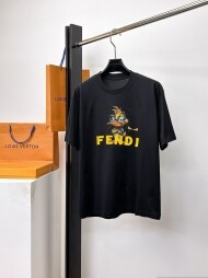 펜디 FENDI 신상 프린트 데일리 라운드 커플 반팔 티