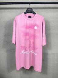 발렌시아가 BALENCIAGA 로고 트렌드 디자인 캐주얼  반팔 티 남녀 공용