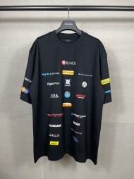 발렌시아가 BALENCIAGA 로고 트렌드 디자인 캐주얼  반팔 티 남녀 공용