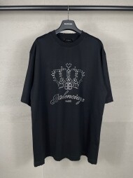 발렌시아가 BALENCIAGA 로고 트렌드 디자인 캐주얼  반팔 티 남녀 공용