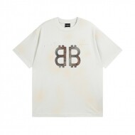 발렌시아가 BALENCIAGA 로고 트렌드 디자인 캐주얼  반팔 티 남녀 공용