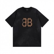 발렌시아가 BALENCIAGA 로고 트렌드 디자인 캐주얼  반팔 티 남녀 공용