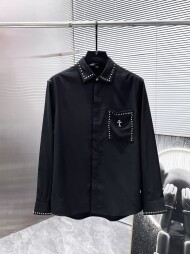 크롬하츠 Chrome Hearts 로고 모던 디자인 캐주얼 긴팔 셔츠