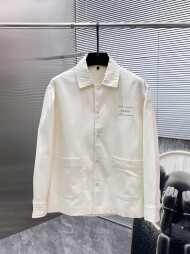 프라다 PRADA 로고 모던 디자인 캐주얼 긴팔 셔츠