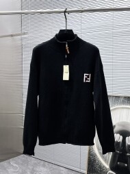 펜디 FENDI 클래식 로고 캐주얼 니트 카디건