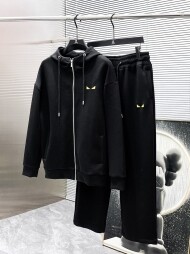 펜디 FENDI 클래식 로고 트레이닝 긴팔 팬츠 세트