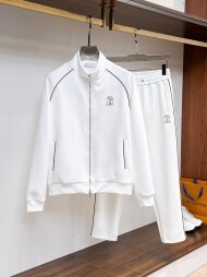 로로피아나 LORO PIANA 클래식 패턴 트렌드 하이넥 캐주얼 트레이닝 세트