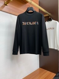 발렌시아가 BALENCIAGA 로고 자수 디자인 감각 모던 캐주얼 긴팔