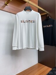 발렌시아가 BALENCIAGA 로고 자수 디자인 감각 모던 캐주얼 긴팔
