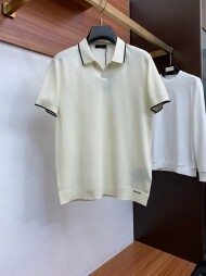 프라다 PRADA 남성 클래식 비즈니스 캐주얼 심플 칼라 반팔