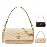 TORY BURCH 토리버치 키라 체브론 스몰 플랩 S 가죽 숄더백 90456 CHAMPAGNE 여성