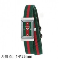 구찌 YA147503 G-Frame Green & Red Ladies Watch