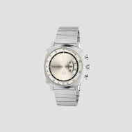 구찌 YA157302 Silver Stainless Steel Grip Mens