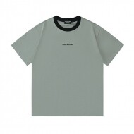 발렌시아가 BALENCIAGA 프리미엄 심플 자수 남녀 라운드 반팔 티